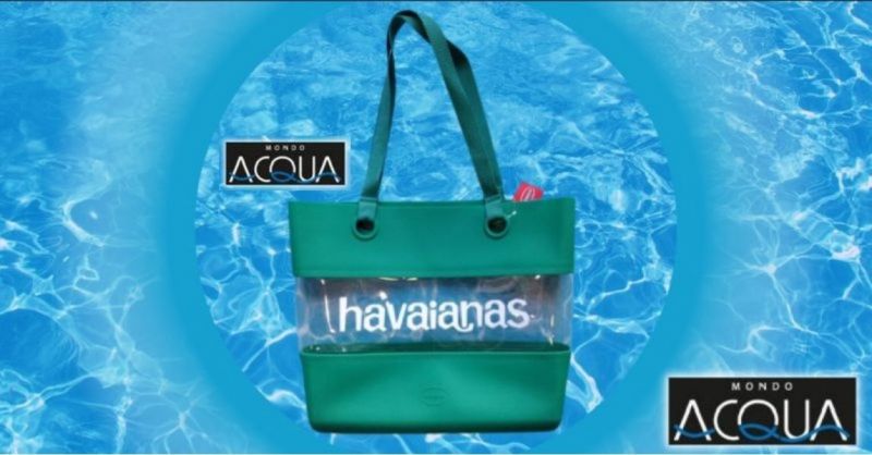 Havaianas borsa mare verde a spalla Beach Bag  made in Brasil